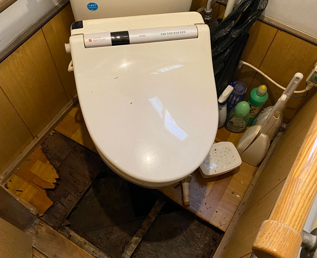 床の張替え工事前