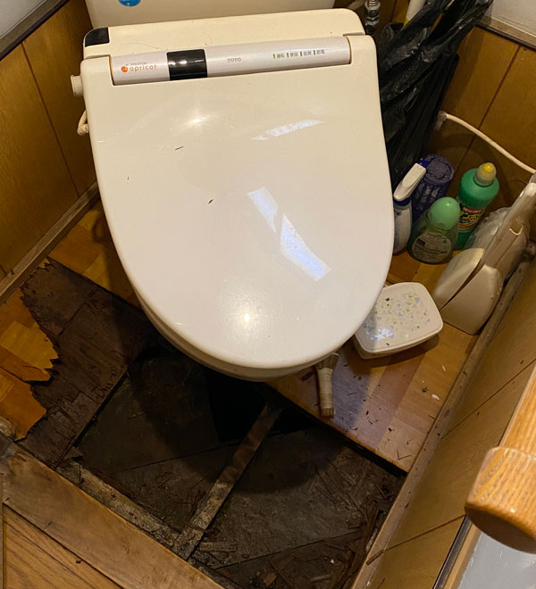 床の張替え工事前